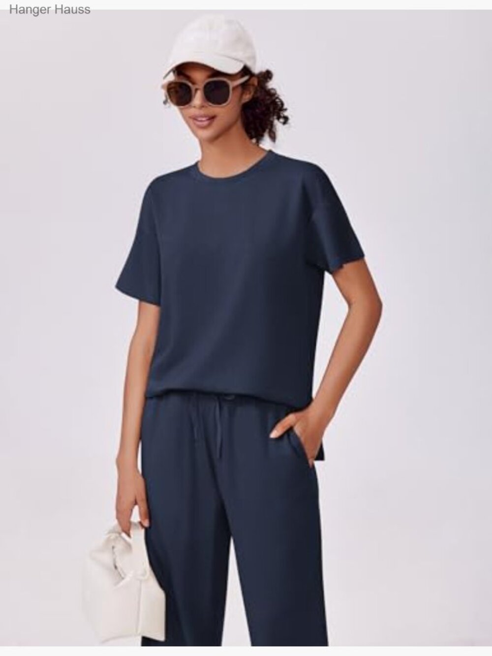Short Sleeve Lounge Set with Wide Leg Pants - Picture 4 of 7
